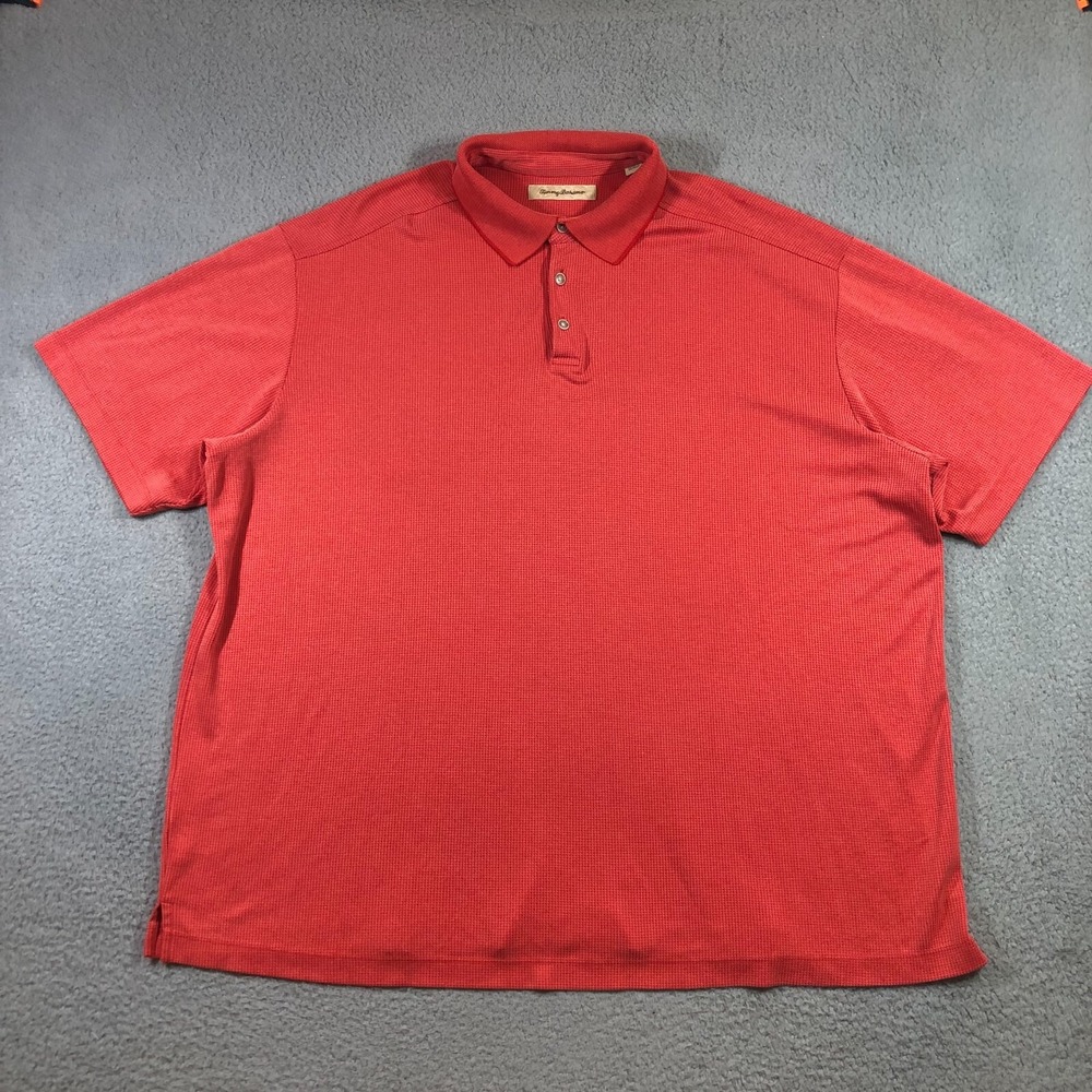 Tommy Bahama Polo Shirt Mens XXL Red casual golf rugby